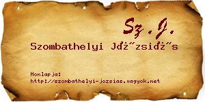 Szombathelyi Józsiás névjegykártya